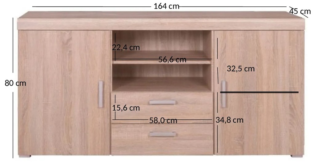Komód Dalila (szonoma tölgy). 1052833