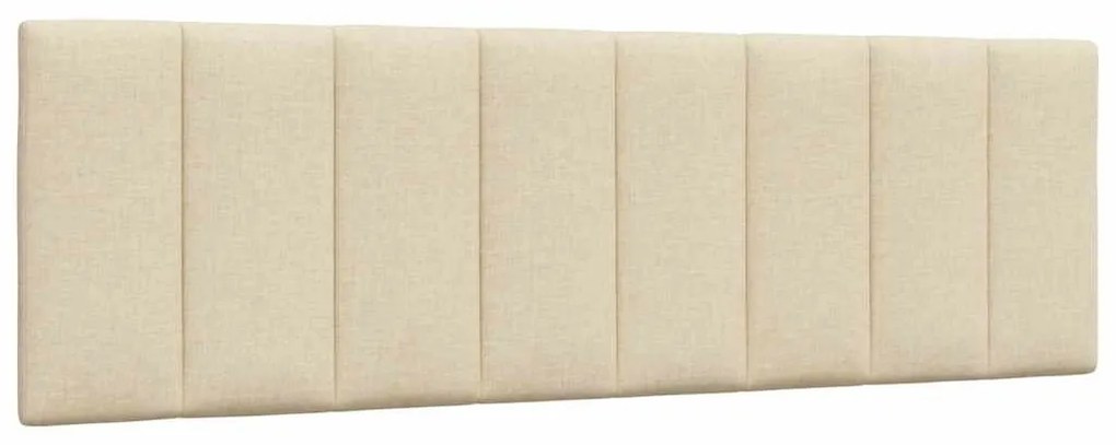 krémszínű szövet ágykeret matrac nélkül Hanko 160 x 200 cm