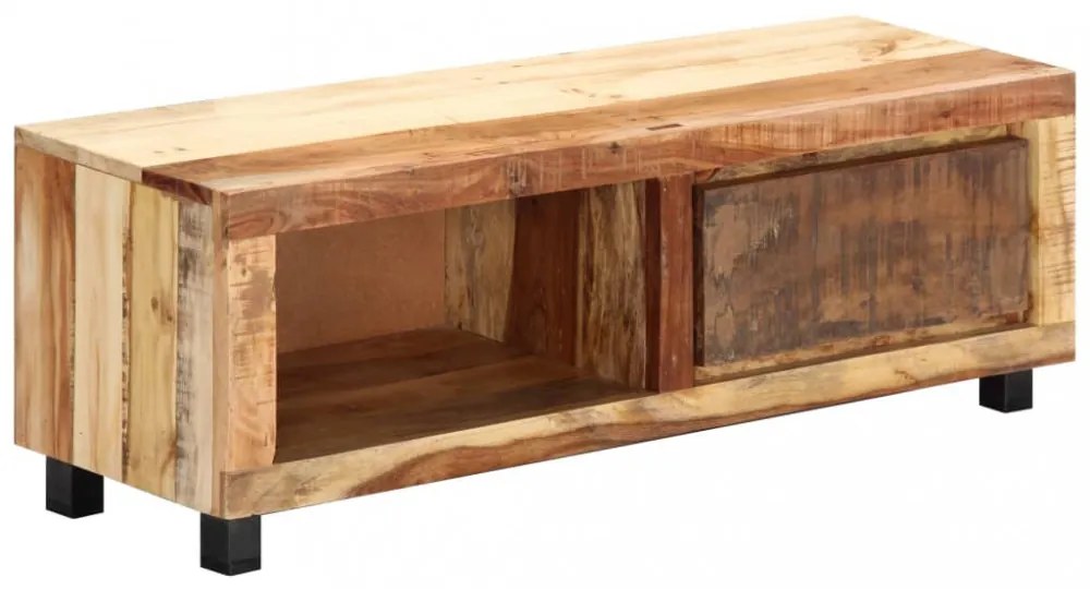 tömör újrahasznosított fa TV-szekrény 100 x 30 x 33 cm