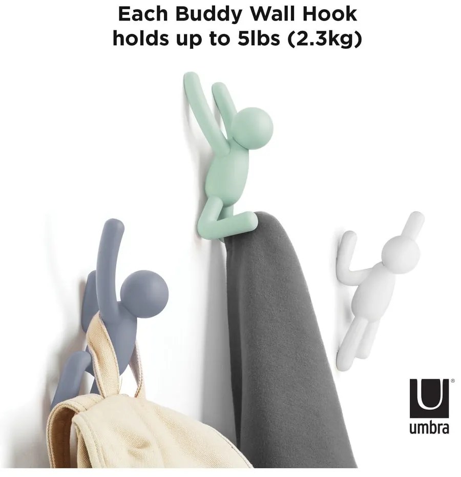Fali műanyag akasztó szett 3 db-os Buddy – Umbra