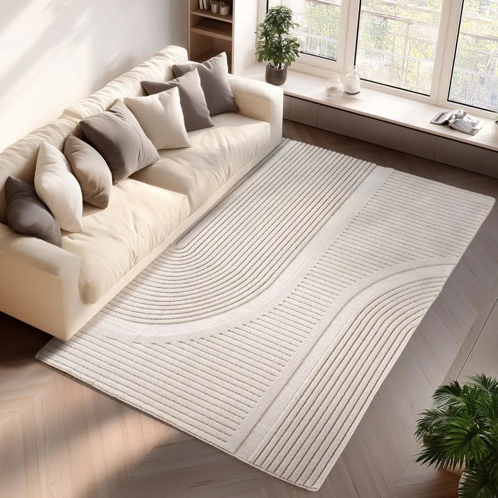 Krémszínű mosható szőnyeg 200x290 cm Pompei 1612 – Ayyildiz Carpets