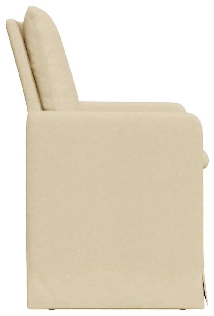 Étkező Székek 2 pcs Krém 57 x 67 x 98 cm szövet