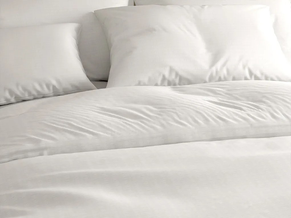 Krepp ágynemű STANDO fehér hotelzseb Ágyneműhuzat mérete: 70 x 90 cm | 140 x 200 cm