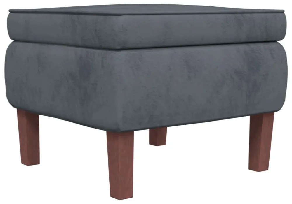 Sötétszürke Bársony és Tömörfa Hintaszék