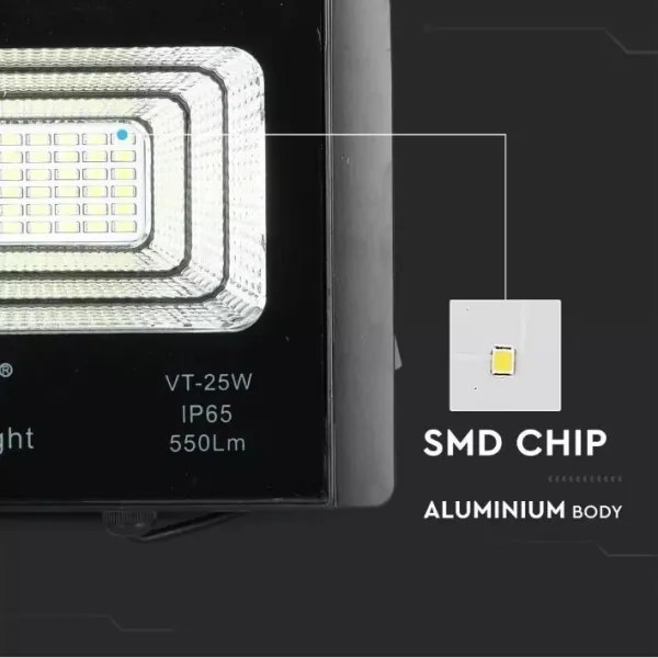 LED állítható fényerejű napelemes reflektor 12W/3,2V 6000K IP65 + DO