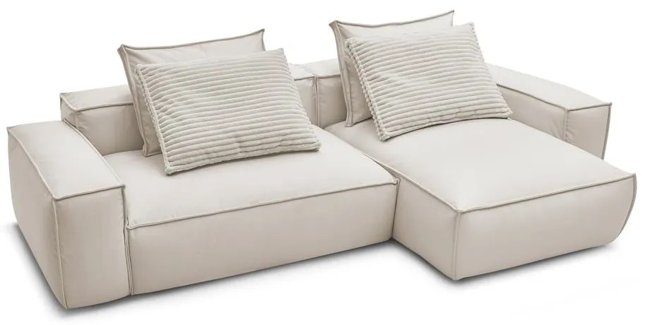 Bézs bőrutánzat sarokkanapé (variálható) Boheme – Bobochic Paris