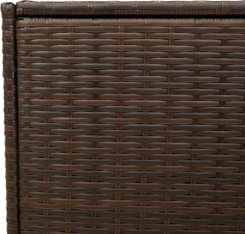 vidaXL barna polyrattan kerti tárolóláda 283 L