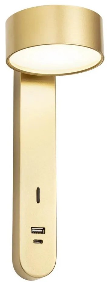 Redo 01-4641 - LED fali lámpa SADES LED/6W/230V CRI 90 USB arany