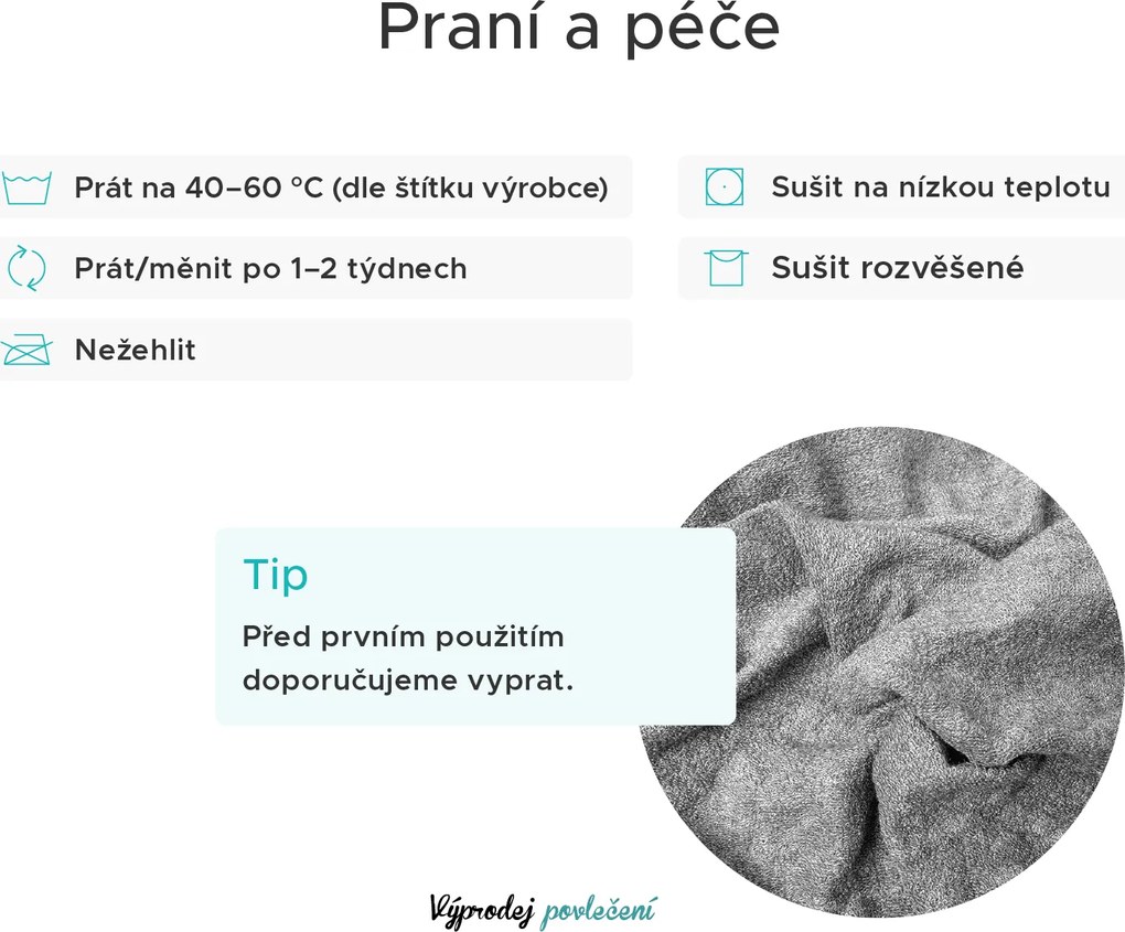 Frottír Világoslila lepedő EXCLUSIVE 180 x 200 cm