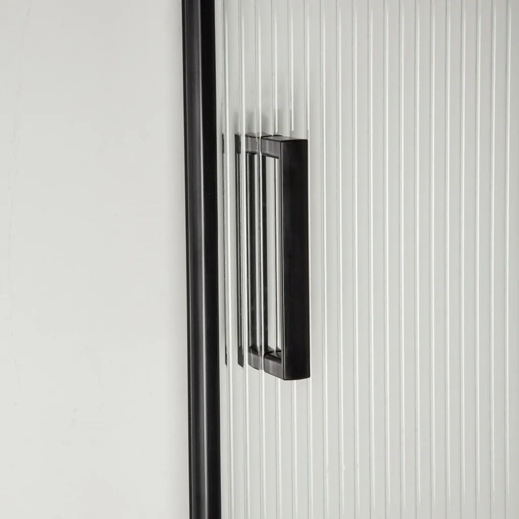 Soho Square Black 90 szögletes zuhanykabin zuhanytálcával