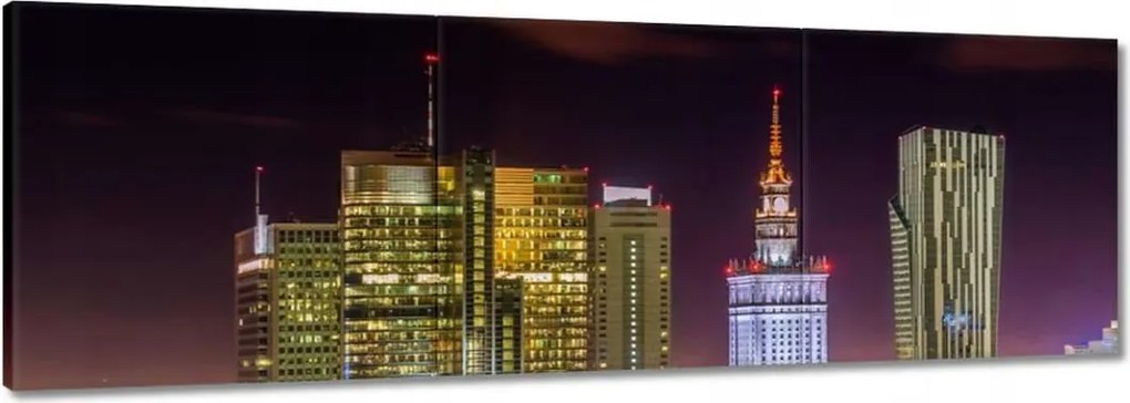 Festmények 150x50 Város éjszaka