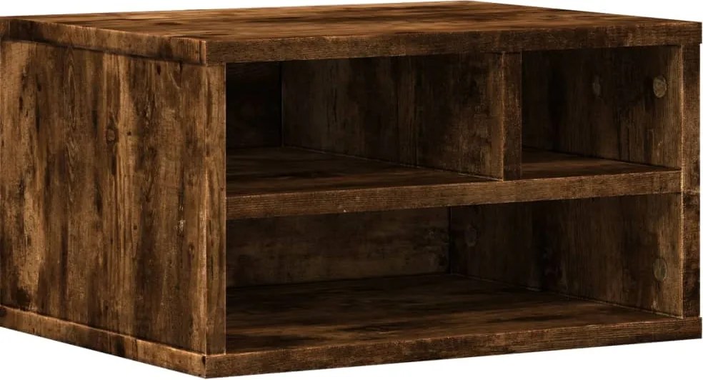 vidaXL füstös tölgy színű szerelt fa nyomtatóállvány 40 x 32 x 22,5 cm