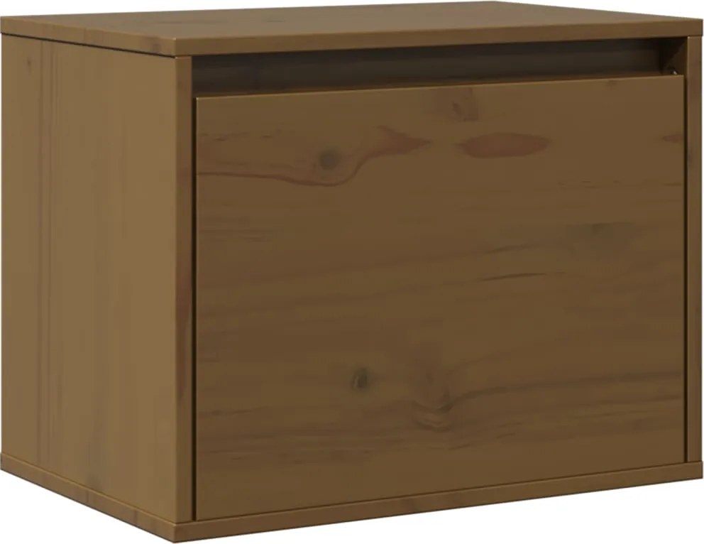 vidaXL mézbarna tömör fenyőfa faliszekrény 45 x 30 x 35 cm