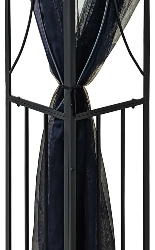 antracit acél pavilon oldalfalakkal 300 x 300 x 270 cm