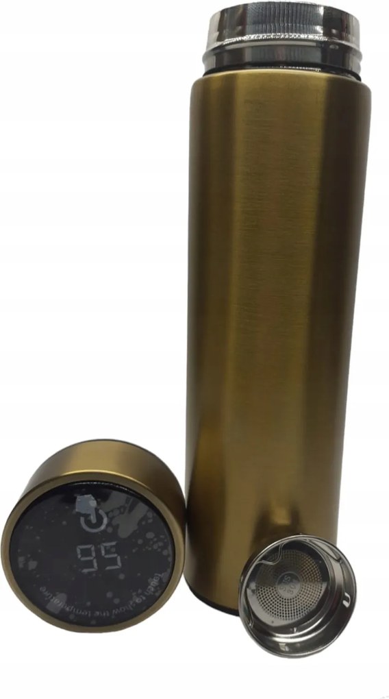 Day 0,4 l-es termo bögre italhőmérséklet kijelzővel, arany szín