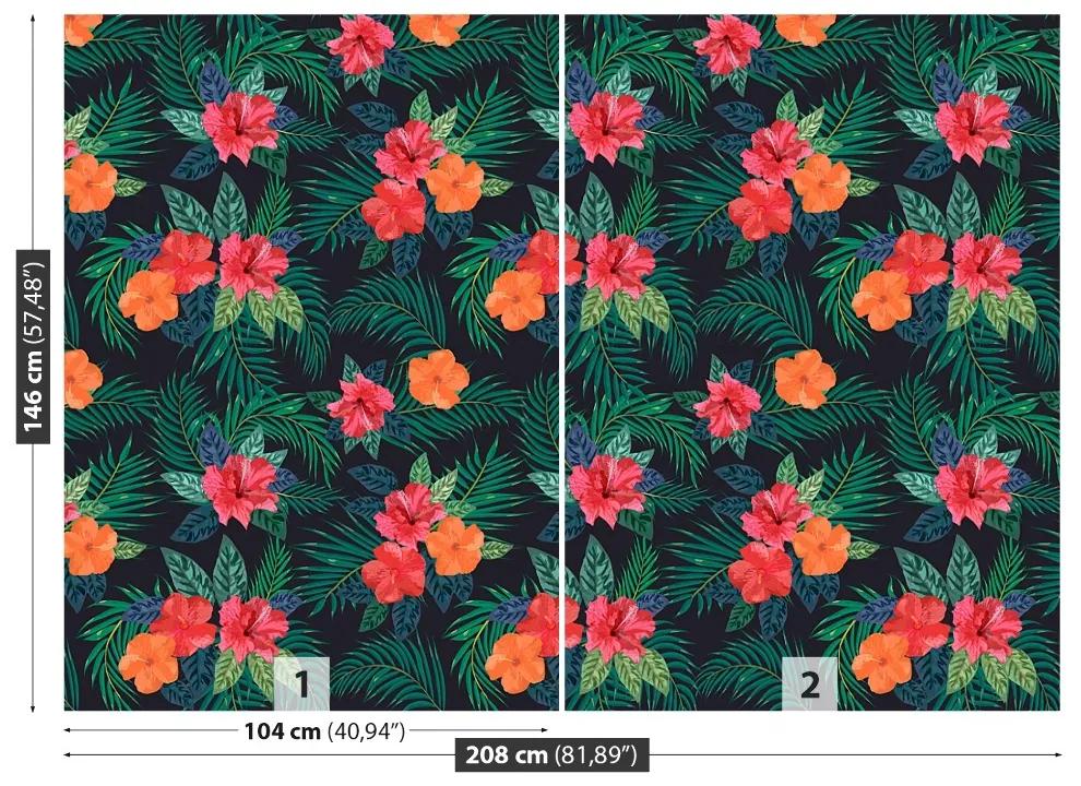 Fotótapéta trópusi virágok 104x70 cm