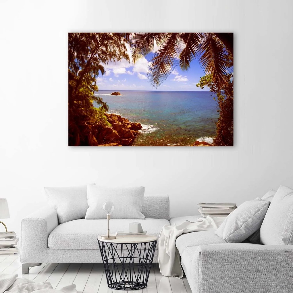 Gario Vászonkép Sziklás strand Méret: 100 x 70 cm