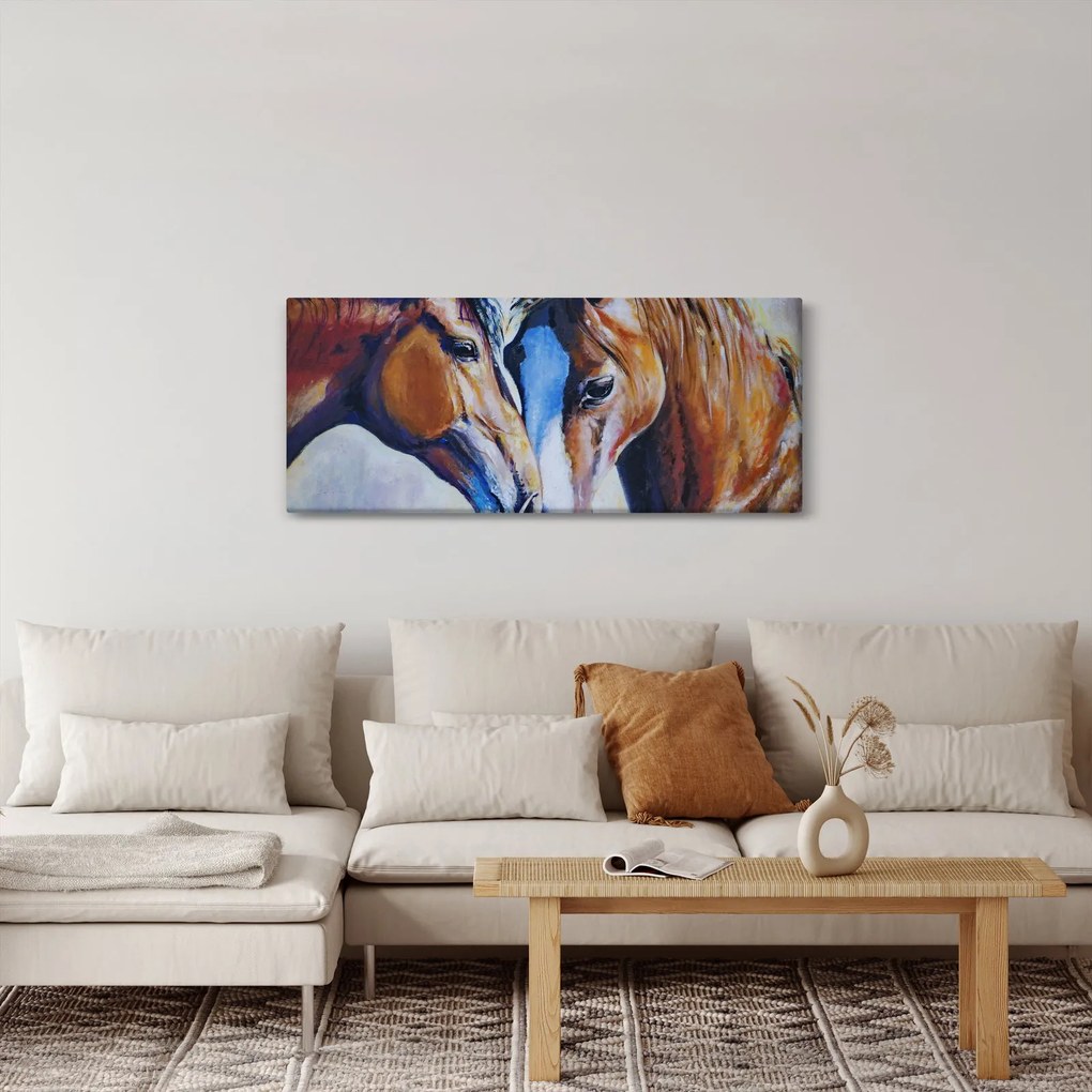 Kép - szerelmes lovak (120x50 cm)