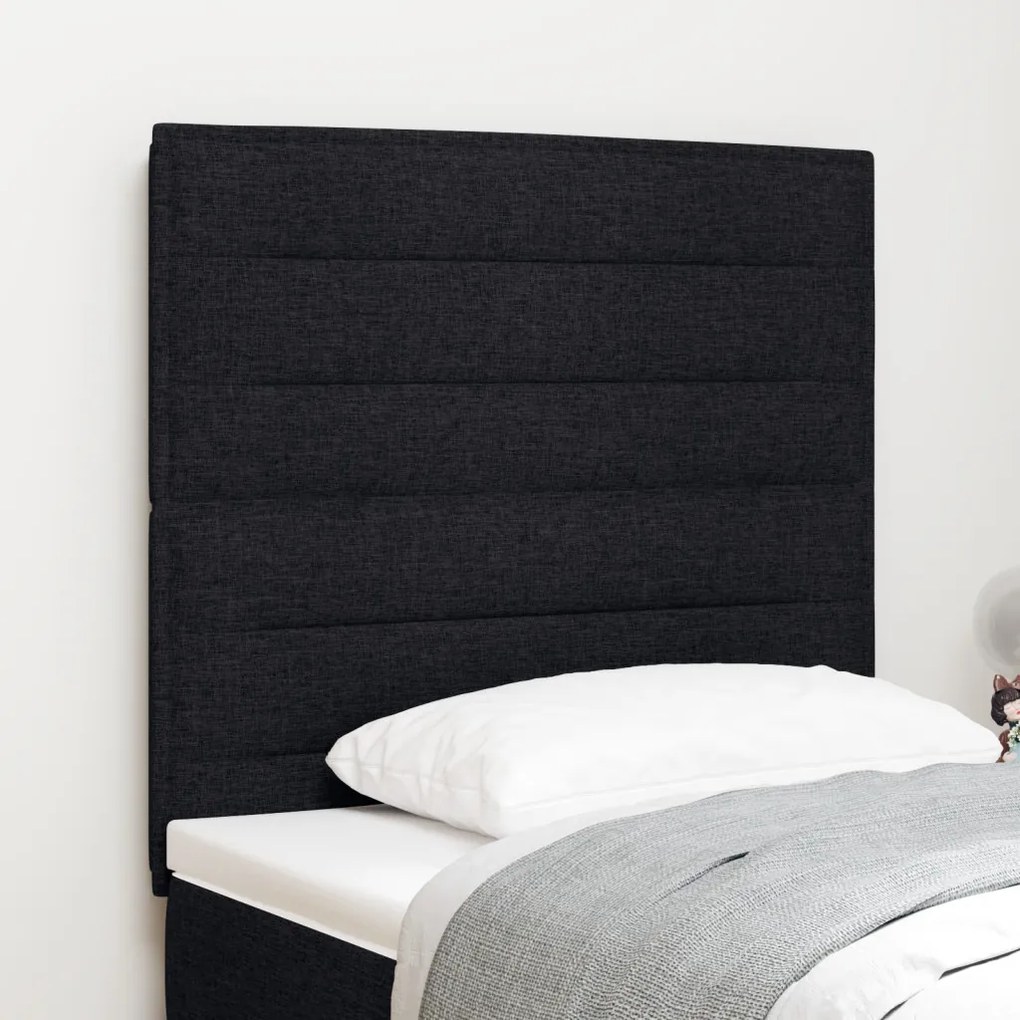 LED Fejtámla Vonalkázott Dizájn Fekete 80 cm Szövet
