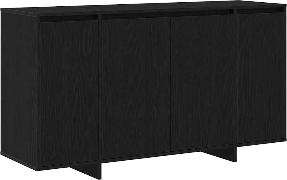 vidaXL Széf Fekete tölgy 135 x 41 x 75 cm Faanyag