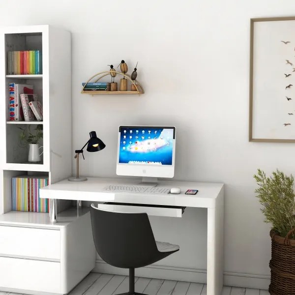 Fali polc 45x18 cm tölgy/arany