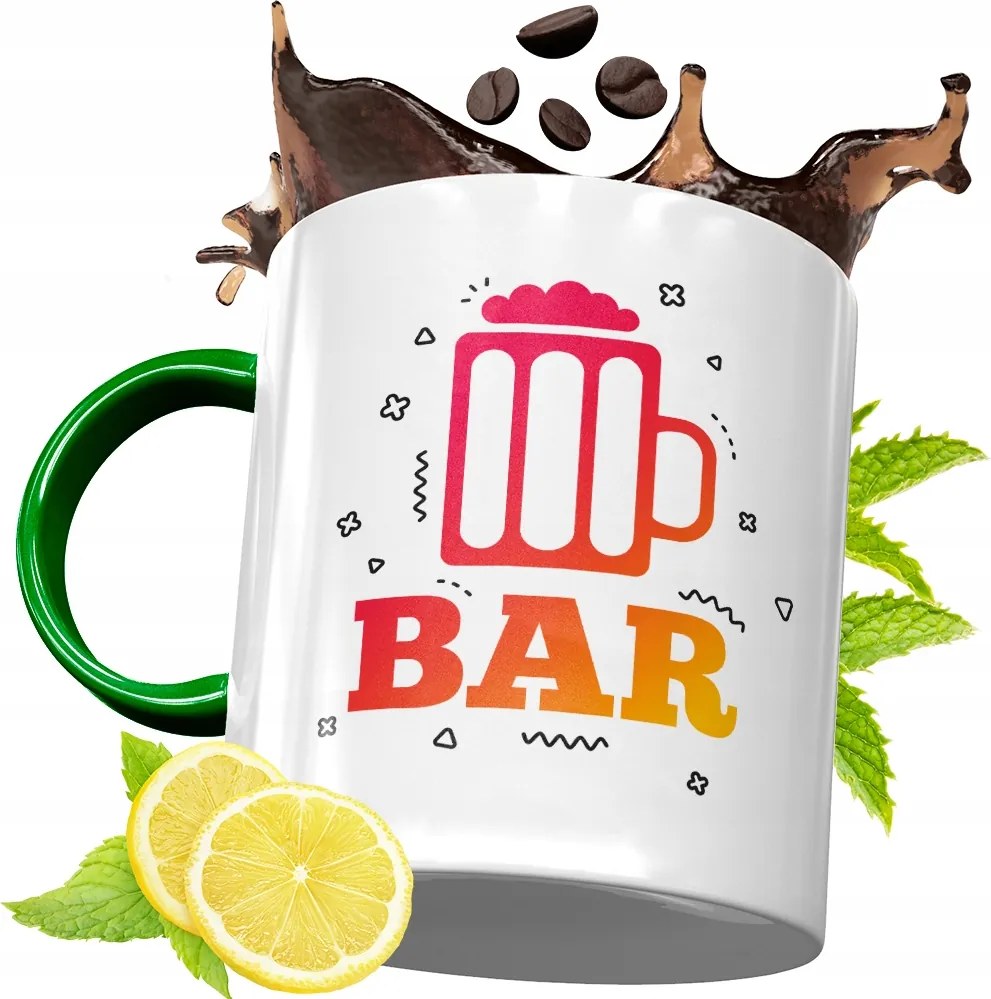 Zöld Bögre Csaposnak Születésnapi Ajándék Nyomtatott Fotóval