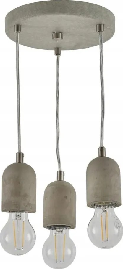 Mennyezeti Lámpa Hármas Beton Ipari Loft