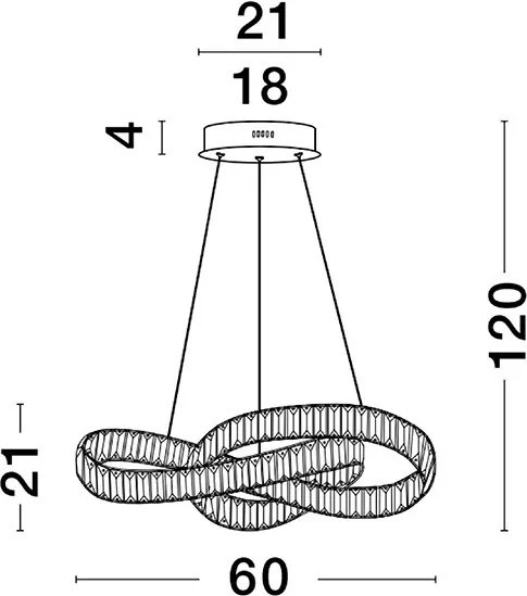 NOVALUCE 9019723 CONCETO Modern Led Függesztett Lámpa LED IP20