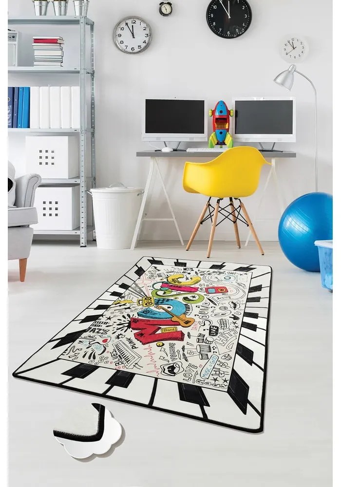 Music csúszásgátlós gyerekszőnyeg, 100 x 160 cm Conceptum Hypnose