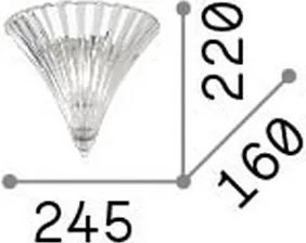 Ideal Lux - Fali lámpatest SANTA 1xE14/40W/230V átlátszó