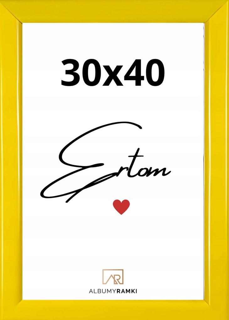 Képkeret 30x40 sárga plexi nagy szilárd univerzális