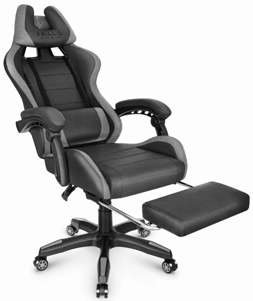 Szövet gamer szék HC-1039 - szürke-fekete