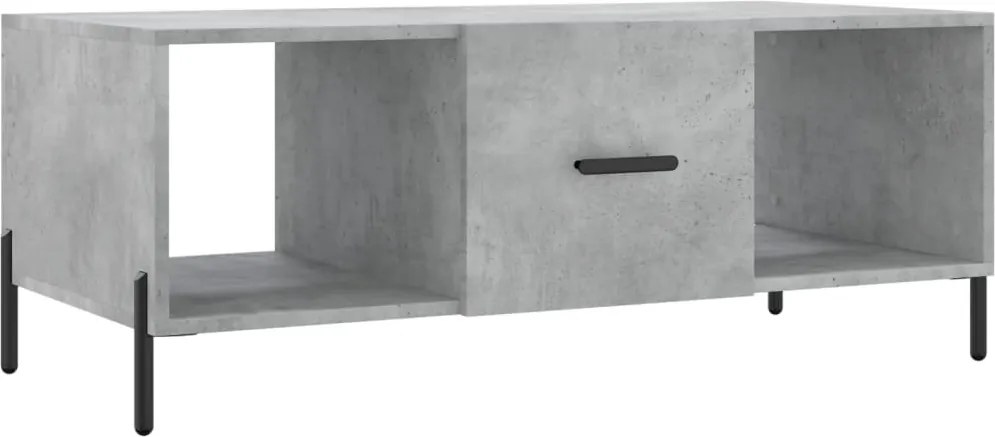 vidaXL betonszürke szerelt fa dohányzóasztal 102 x 50 x 40 cm