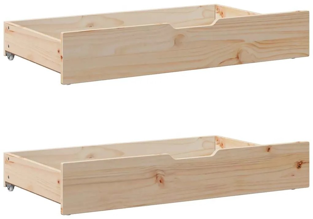 kihúzható heverő fiókokkal matrac nélkül 90 x 200 cm