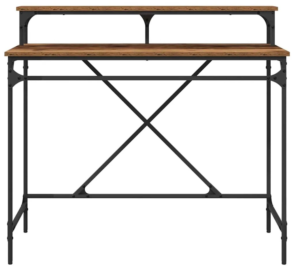 vidaXL Asztal Öreg fa 100 x 50 x 90 cm Faanyag