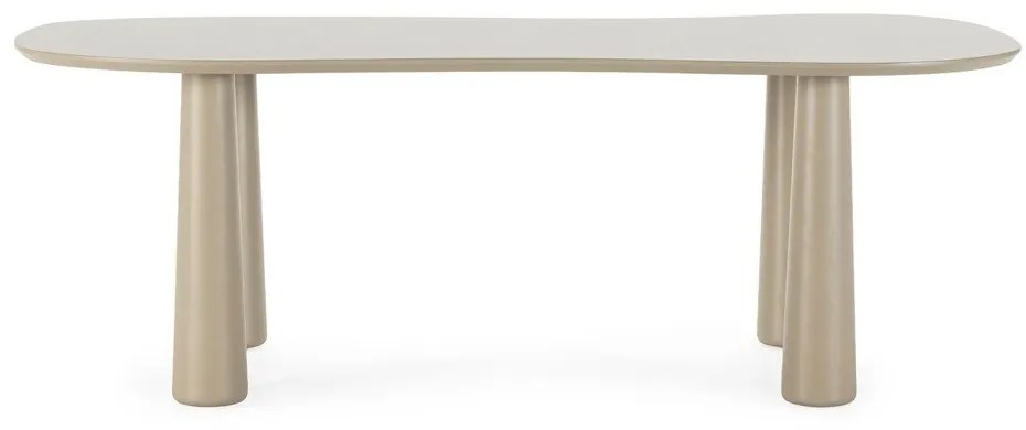 Bézs dohányzóasztal borovi fenyő asztallappal 110x220 cm Nahia – MOME