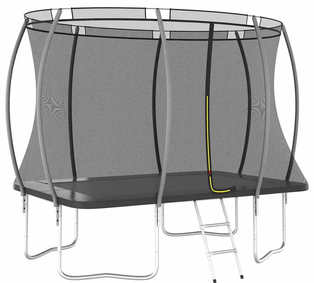 négyszögű trambulinszett 274 x 183 x 76 cm 150 kg