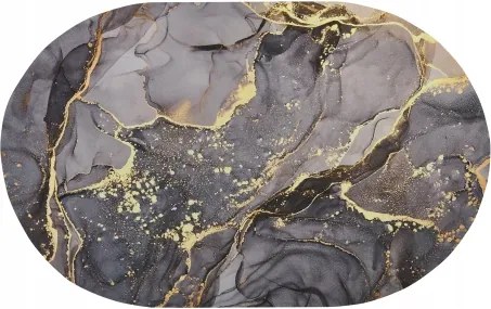 Fürdőszobaszőnyeg Gyorsan száradó Szőnyeg Mintás Márvány Szürke Arany 50x80 cm