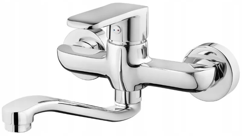 Invena Siros, falra szerelhető mosogató csaptelep, króm, BC-90-001-A