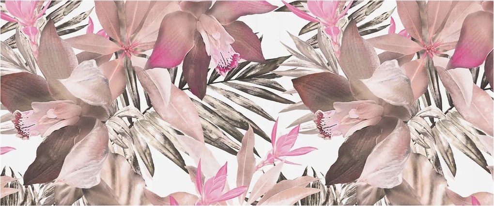 Flizelin Dekoratív fotótapéta Hálószobába Egzotikus virágok 250x104