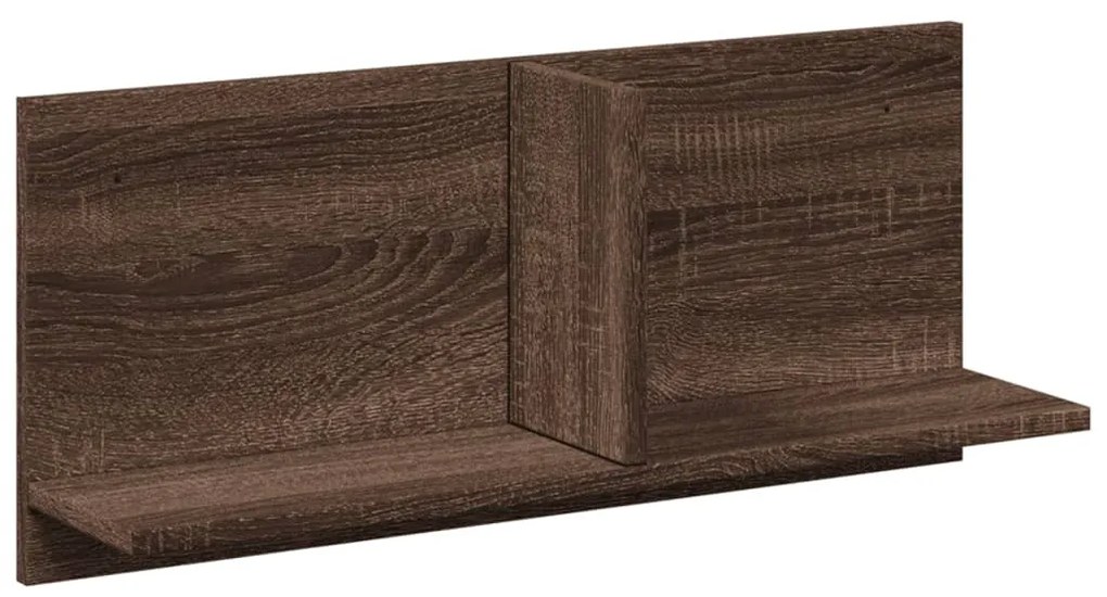 barna tölgy színű szerelt fa fali szekrény 70 x 16,5 x 30 cm