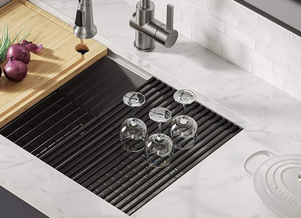 Feltekerhető szárító csöpögtető mosogatóhoz 322108 Black