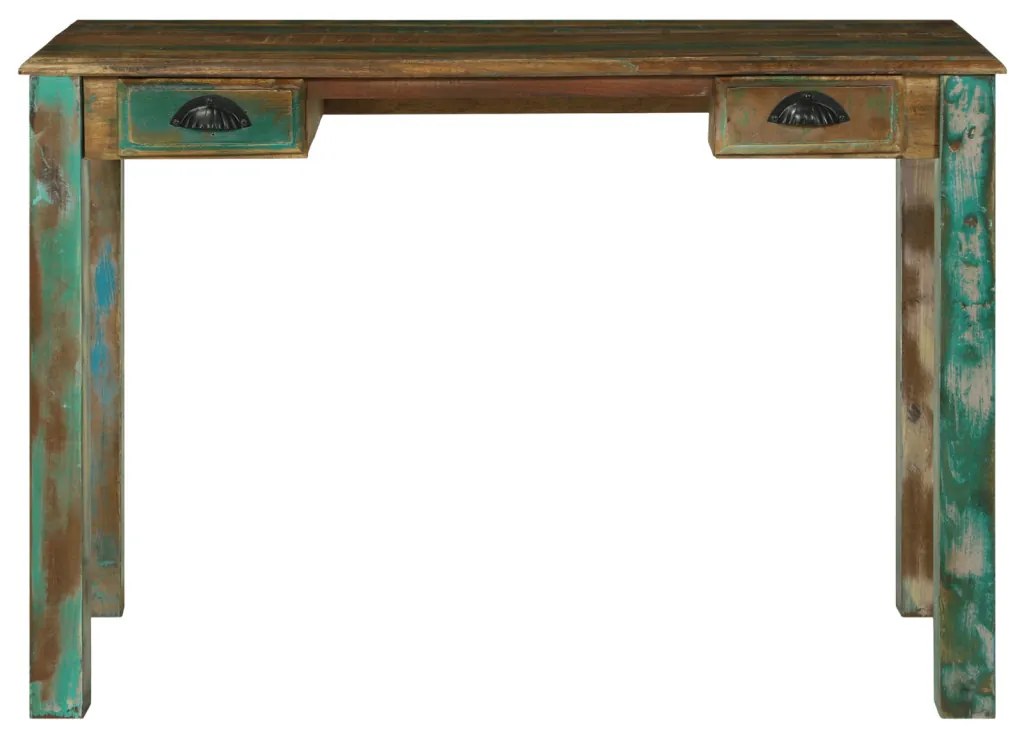 Asztal 112x55x76 cm Szilárd Fa Újrahasznosított