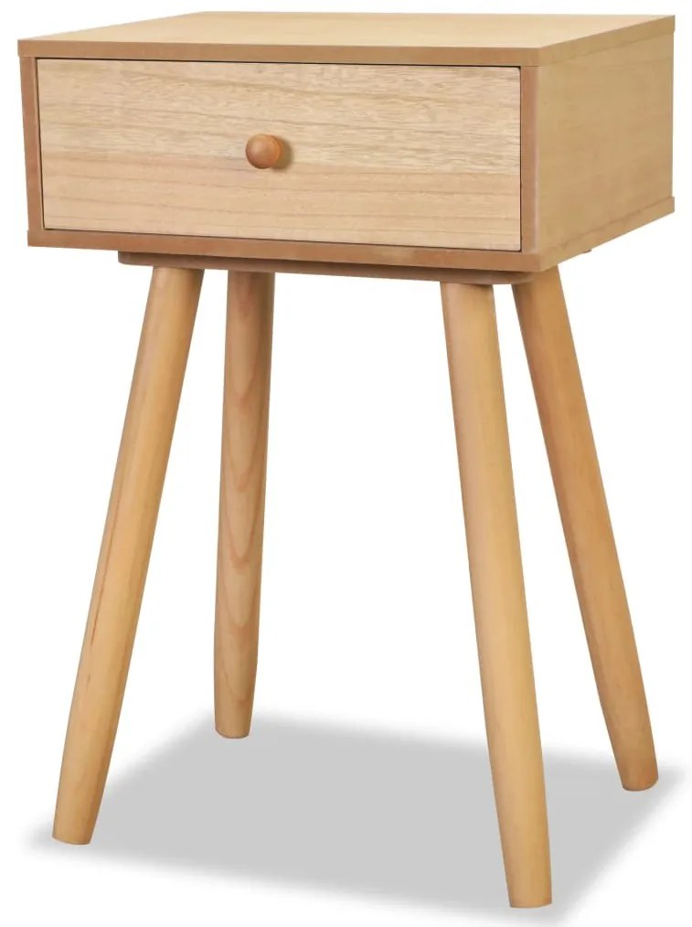 2 db barna, tömör fenyőfa éjjeliszekrény 40 x 30 x 61 cm