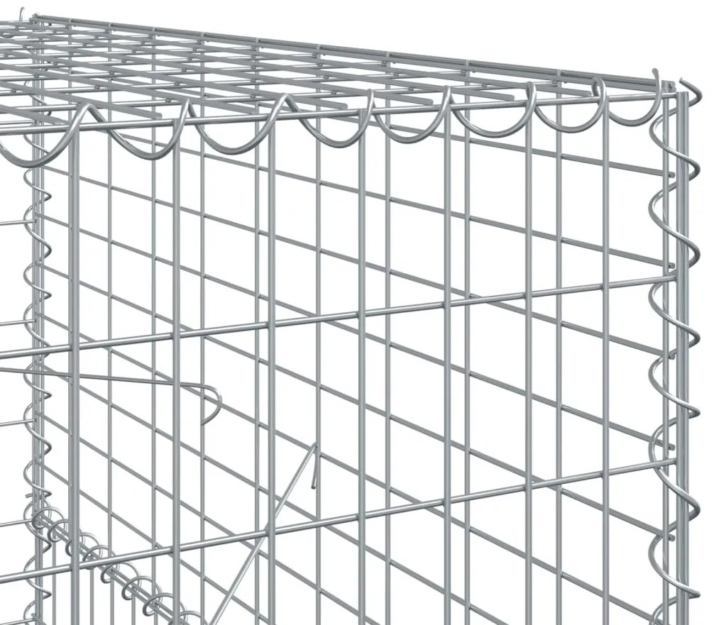 horganyzott vas gabion kosár fedéllel 1100 x 100 x 150 cm
