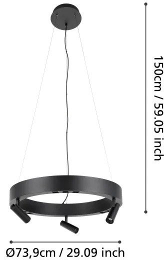 Eglo 390053-LED Bruscoli 3xLED/8W + 3xLED/8,5W dimmelhető függeszték DO-val