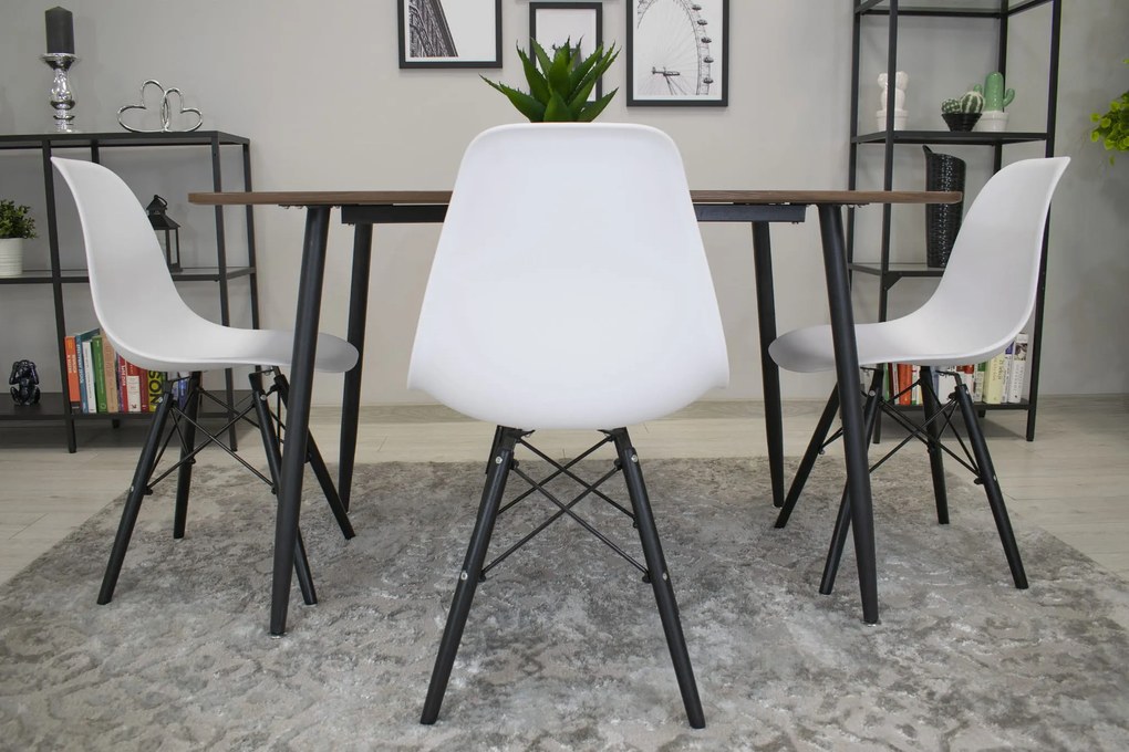 Akció Fehér OSAKA szék fekete lábakkal II. osztály