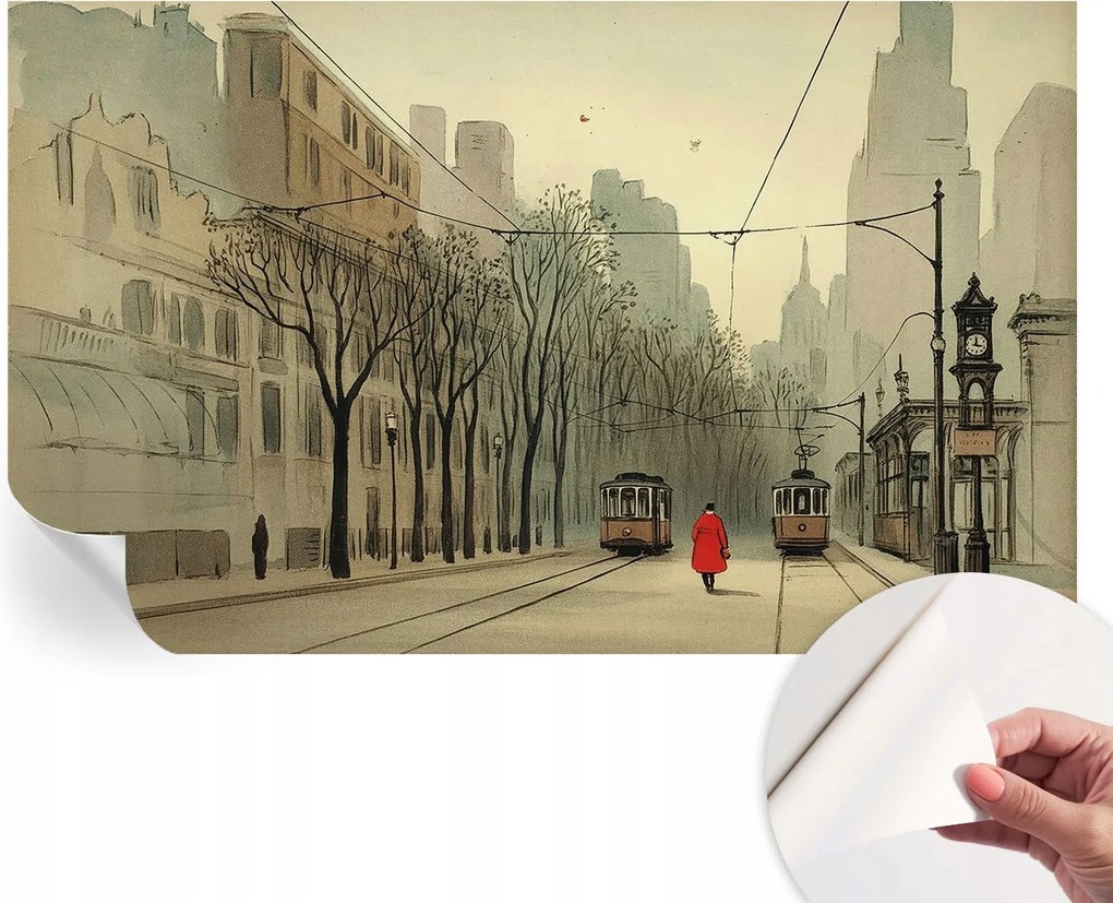 Modern öntapadós fotótapéta falra Városi szimmetria 416x254 cm