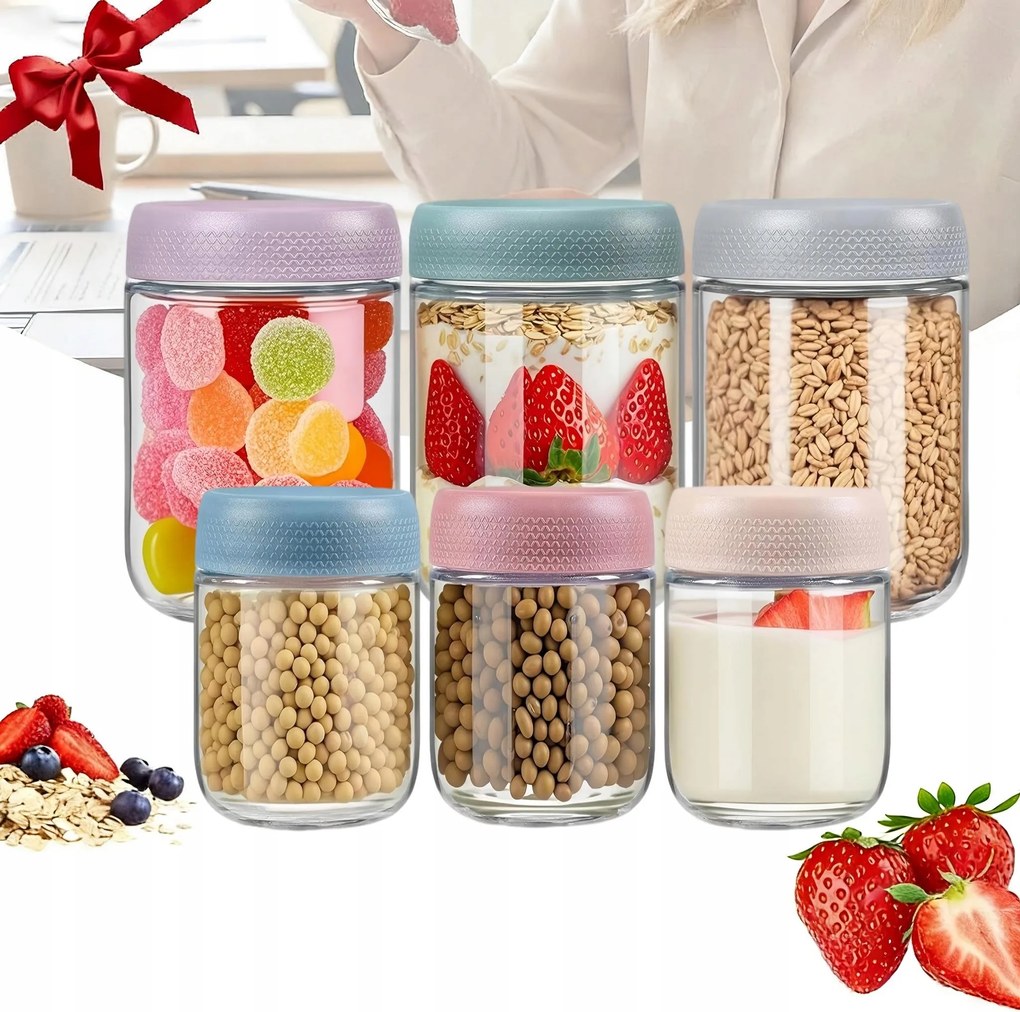 Üveg Befőttes Üvegek Zabkása Granola Joghurt Elvitelre