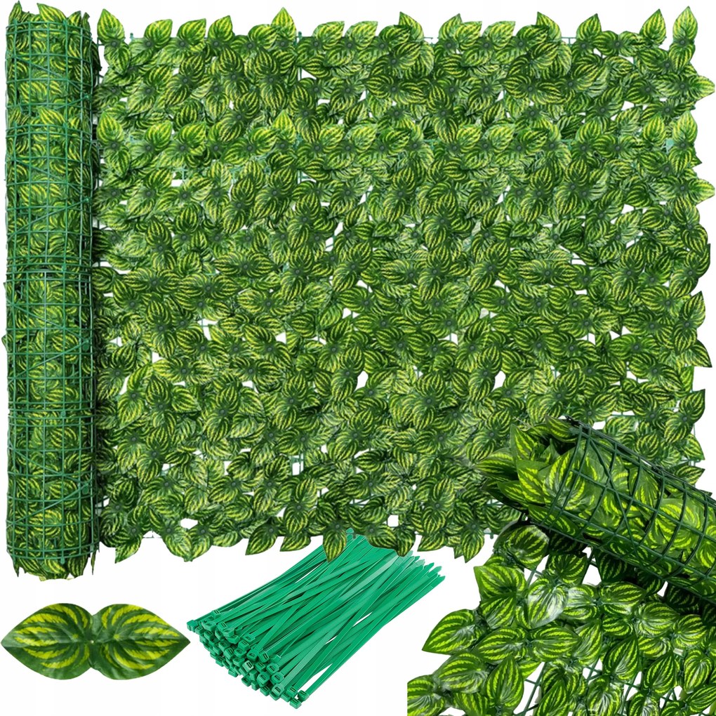 Mű Élősövény Borostyán kerítésre, erkélyre, falra 5 m x 50 cm háló